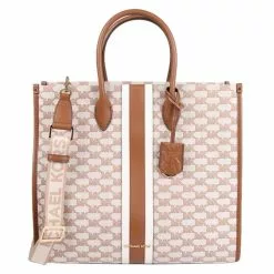 Michael Kors Signature Large Mirella 35S2G7ZC3J Tote Shopper Bag In Luggage Multi