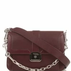 Michael Kors Preloved Maroon Leather Crawford Shoulder Bag -Michael Kors store online michael kors 4548 4641095 3