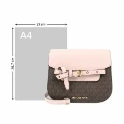 Michael Kors EMILLA Small PVC presbyte and leather patchwork ladies saddle bag with cross-shoulder 35S2GU5C1B -Michael Kors store online michael kors 4975 7399236 5