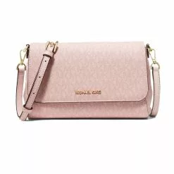 Michael Kors Medium Logo Convertible Crossbody Bag DK Powder Blush 35H8GTTC6B