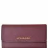 Michael Kors Jet Set Travel Large Trifold Wallet - Merlot -Michael Kors store online michael kors 5382 8358706 1