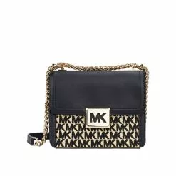 Michael Kors SONIA small fabric and leather one-shoulder crossbody bag for ladies 35T2G6SS5L
