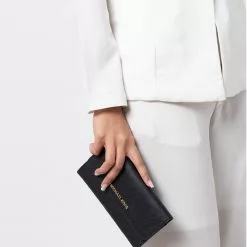 Michael Kors Jet Set Travel Large Trifold Wallet - Black -Michael Kors store online michael kors 6230 4035165 4