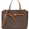 Michael Kors Emilia Large Logo Satchel - Brown