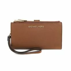 Michael Kors Jet Set Travel Double Zip Wristlet Phone Wallet Luggage 35F8GTVW0L