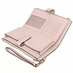 Michael Kors Jet Set Travel Double Zip Wristlet Phone Wallet Powder Blush 35F8GTVW0L -Michael Kors store online michael kors 7545 2452246 5