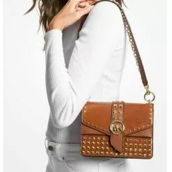 Michael Kors Greenwich Extra-Small Studded Patent Leather Crossbody Bag -Michael Kors store online michael kors 8279 7847036 5