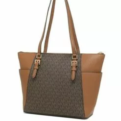 Michael Kors Charlotte Tote In Signature Canvas Brown 35T0GCFT3B -Michael Kors store online michael kors 8313 4685975 5