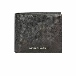 Michael Kors Harrison Leather Billfold Wallet With Passcase Black 36U9LHRF6L