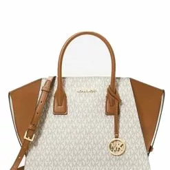 Michael Kors Avril Large Logo Top Zip Satchel