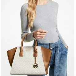 Michael Kors Avril Large Logo Top Zip Satchel -Michael Kors store online michael kors 8318 7794436 5