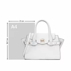 Michael Kors CARMEN Medium Solid Leather Women's One Shoulder Crossbody Handbag 35S2GNMS8L -Michael Kors store online michael kors 8566 1331336 5