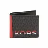 Michael Kors Men's Signature Cooper 36H1LCOF1O Billfold Wallet In Flame Red -Michael Kors store online michael kors 8645 5812416 1