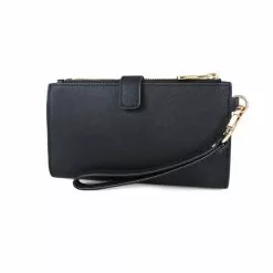 Michael Kors Jet Set Travel Double Zip Wristlet Phone Wallet Black 35F8GTVW0L -Michael Kors store online michael kors 8692 9075335 3