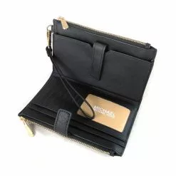 Michael Kors Jet Set Travel Double Zip Wristlet Phone Wallet Black 35F8GTVW0L -Michael Kors store online michael kors 8693 9075335 5