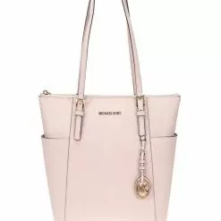 Michael Kors Jet Set Saffiano Leather Tote -Soft Pink 30F2GTTT8L-187