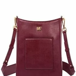 Michael Kors Gloria Leather Messenger Bag - Oxblood 30F8GG0M2L-610
