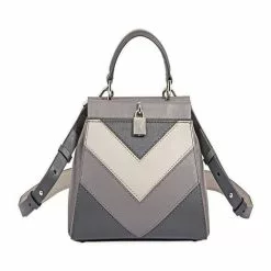 Michael Kors Gramercy Leather Satchel - Charcoal/Multi 30F8SZ6S1O-061