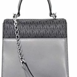 Michael Kors Sloan King Leather Medium Satchel - Grey 30F8SSLS2V-864 -Michael Kors store online michael kors 8741 0924245 3