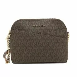 Michael Kors Jet Set Travel MD Dome Crossbody Bag 35F1GTVC6B Brown