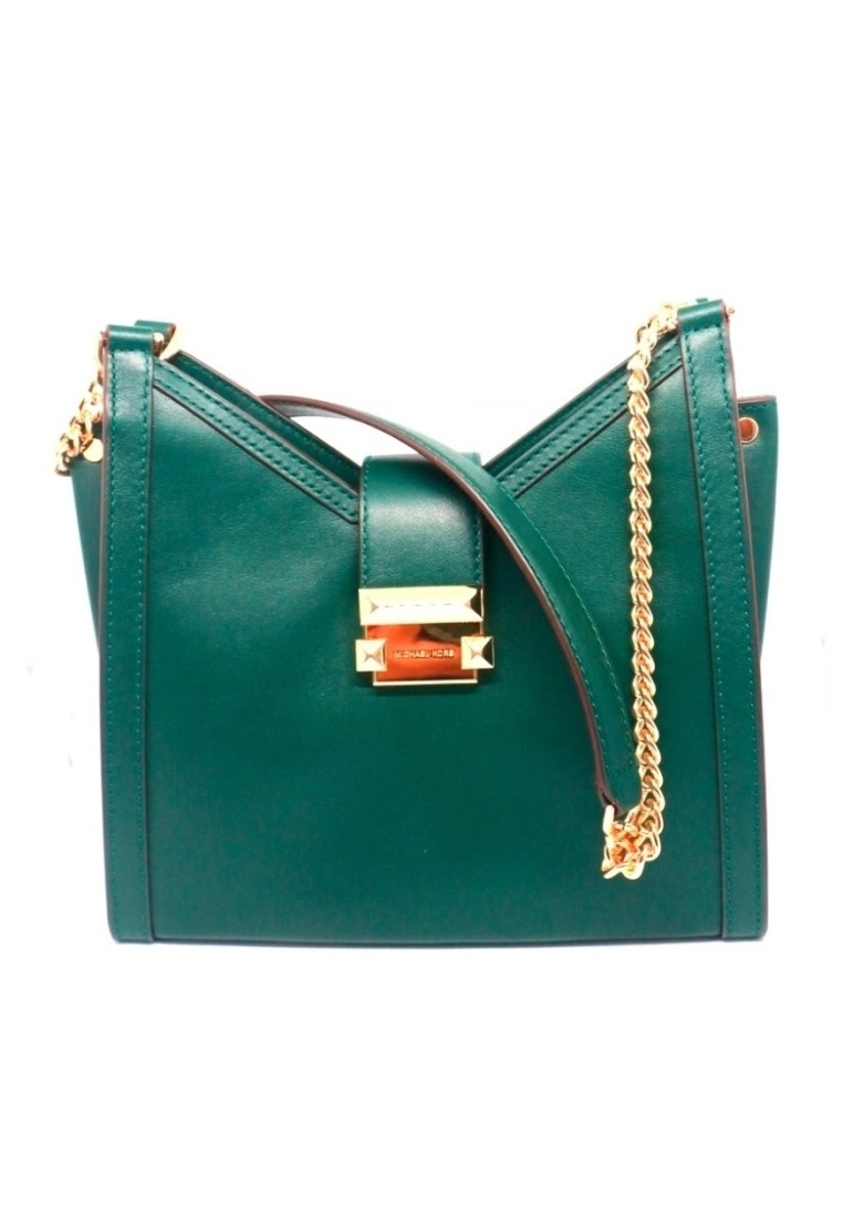Michael Kors Whitney Small Leather Shoulder Bag - Green 30H8GWHE0L-305 3 Michael Kors Whitney Small Leather Shoulder Bag - Green 30H8GWHE0L-305