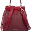 Michael Kors Gramercy Colour-Blocked Leather Satchel - Oxblood/Soft Pink 30F8GZ6S1T-921 -Michael Kors store online michael kors 8858 0034245 1