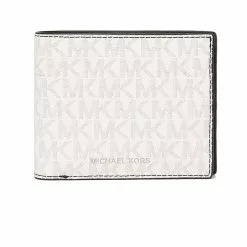 Michael Kors Cooper Billfold Wallet With Passcase Bright White 36U9LCRF6B