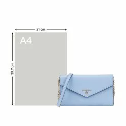 Michael Kors JET SET CHARM Large women's cow leather One Shoulder crossbody bag 32S0GT9C7L PALE BLUE -Michael Kors store online michael kors 8884 7798836 5