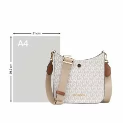 Michael Kors BRILEY Small Presbyard PVC Women's One Shoulder Crossbody bag 35S1G7BM1B VANILLA -Michael Kors store online michael kors 8917 4698836 5