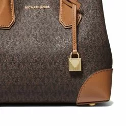 Michael Kors Mercer Gallery Small Signature Satchel Brown/Acorrn 30F1GZ5S5B -Michael Kors store online michael kors 8938 9521416 3
