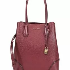 Michael Kors Mercer Gallery Medium Leather Satchel - Oxblood 30H7GZ5T6A-610
