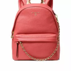Michael Kors Slater Medium Pebbled Leather Backpack Dahlia 30T0G04B1L