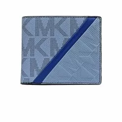 Michael Kors Cooper Logo and Embossed Faux Leather Billfold Wallet Chambray 36U2LCOF1L