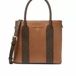 Michael Kors Austin Medium Pebbled Leather Messenger Bag Luggage 30F2GANM2L